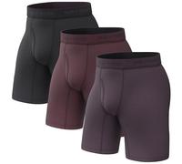 Pair of Thieves Men’s Long Boxer Briefs - Soft, Breathable, Quick Dry Underwear with 4-Way Stretch - Multi-Pack, Prune, XXL