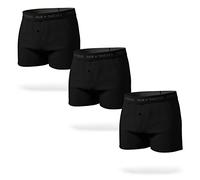 Pair of Thieves Men Super Soft Boxers | Underwear for Men | Featherlight, Breathable, Cotton Blend | Moisture Wicking, Black, L