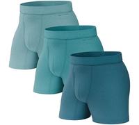 Pair of Thieves Men's Quick Dry Action Blend Boxer Briefs 3 Pack - Moisture-Wicking & Breathable for All-Day Comfort, Green, S