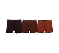 Pair of Thieves Men's Quick Dry Action Blend Boxer Briefs 3 Pack - Moisture-Wicking & Breathable for All-Day Comfort, Brown, S