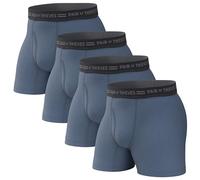 Pair of Thieves Men's Underwear Boxer Briefs - Soft Cotton Boxer Briefs for Men Pack - 4 Pack Tagless Mens Underwear, Denim/Black, XL