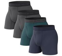 Pair of Thieves Men's Underwear Boxer Briefs - Soft Cotton Boxer Briefs for Men Pack - 4 Pack Tagless Mens Underwear, Navy/Grey, XL