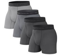 Pair of Thieves Men's Underwear Boxer Briefs - Soft Cotton Boxer Briefs for Men Pack - 4 Pack Tagless Mens Underwear, Light Grey, M