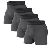 Pair of Thieves Men's Underwear Boxer Briefs - Soft Cotton Boxer Briefs for Men Pack - 4 Pack Tagless Mens Underwear, Grey, L
