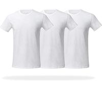 Pair of Thieves Slim Fit Crew Neck T-Shirts for Men, 3 Pack Tagless Men’s T-Shirts with Supremely Breathable Fabric, AMZ Exclusive - White - Large