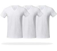 Pair of Thieves Slim Fit V-Neck T-Shirts for Men, 3 Pack, Tagless Mega Soft Men’s Tshirts, AMZ Exclusive - White - Medium