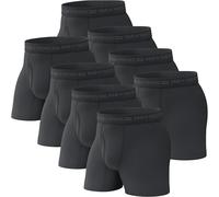 Pair of Thieves Soft Cotton Boxer Briefs for Men Pack (4 & 8 Pack) - Tagless Mens Underwear for All-Day Comfort and Support, Black, L