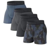 Pair of Thieves Soft Cotton Boxer Briefs for Men Pack (4 & 8 Pack) - Tagless Mens Underwear for All-Day Comfort and Support, Black/Navy, L