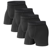 Pair of Thieves Soft Cotton Boxer Briefs for Men Pack (4 & 8 Pack) - Tagless Underwear for Men Pack, Black/Grey, L