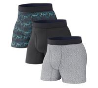 Pair of Thieves Super Fit Boxer Briefs for Men - Ultra Soft, Breathable, Quick-Dry Underwear with 4-Way Stretch (2 & 3 Pack), Grey/Blue/Navy, L