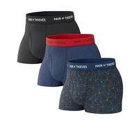 Pair of Thieves Super Fit Men’s Trunks, 3 Pack Underwear, AMZ Exclusive - Black - L