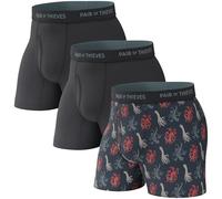 Pair of Thieves Super Fit Men's Boxer Briefs - Soft, Breathable, Quick-Dry Underwear with 4-Way Stretch (2 & 3 Pack), Navy (1.0), S