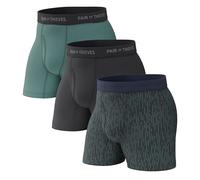 Pair of Thieves Super Fit Men's Boxer Briefs - Soft, Breathable, Quick-Dry Underwear with 4-Way Stretch (2 & 3 Pack), Broken Lines, L