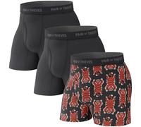 Pair of Thieves Super Fit Men's Boxer Briefs - Soft, Breathable, Quick-Dry Underwear with 4-Way Stretch (2 & 3 Pack), Black (1.0), L