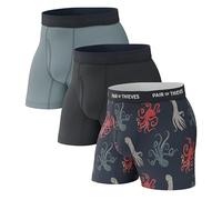 Pair of Thieves Super Fit Men's Boxer Briefs - Soft, Breathable, Quick-Dry Underwear with 4-Way Stretch (2 & 3 Pack), Twilight Blue, XL