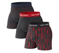 Pair of Thieves Super Fit Men's Boxer Briefs - Soft, Breathable, Quick-Dry Underwear with 4-Way Stretch (2 & 3 Pack), Abstract Diamonds, M