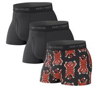 Pair of Thieves Superfit Men’s Trunks - Breathable Mesh Cooling, Everyday Comfort, Easy-Access Fly, Black 1.0, XL