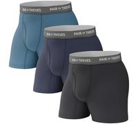 Pair of Thieves SuperFit Men’s Trunks - Breathable Mesh Cooling, Everyday Comfort, Easy-Access Fly - Blue, Medium