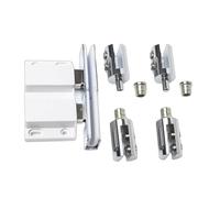 Pair of Top & Bottom Pivots Hinges Double Glass Door Hinges Top and Bottom Mounting Set for Double Glass Door Pivots
