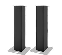 Pair of Totem Covers in Spandex, Truss Cover 30 x 30 cm, Choice of 4 Heights (200 cm Height, Black)