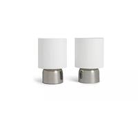 Pair of Touch Table Lamps Perfect for Bedside Tables Light Up Your Room with This Pair of Contemporary - Super White