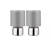 Pair of Touch Table Lamps Perfect for Bedside Tables Or Bookmarking A Long Sideboard These Clever Lights are Operated - Flint Grey and Chrome