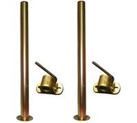 Pair of trailer prop stands corner steadys 42mm dia x 610mm with clamps
