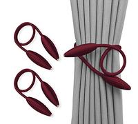 Pair Of Twist Rope Curtain Tie Backs (Red)