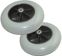 (Pair of Two) ，8" x 2" (200x50) 8 inch Solid Rubber Front Rear Caster Tires Wheels Assembly for Power Wheelchair's/Electric Wheelchair for Many Standard Wheelchairs Replace