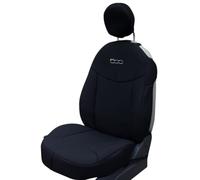Pair of Two-Tone Front Seat Covers FIAT 500L Back Covers Upholstery Covers (Black 38 / Black)