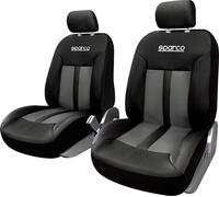 Pair Of Universal Front Polyester Seat Covers Black/Grey SPARCO