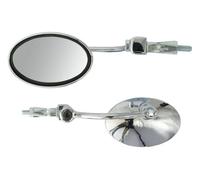 PAIR OF UNIVERSAL HIGHWAY CHROME BAR END MIRRORS