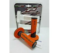 Pair of Universal Motorcycle Grips D. 22 25 mm Pro Grip 801 Black / Orange