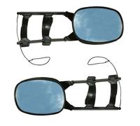 Pair of Universal Towing Mirrors Caravan Car Wing Scissor Fit Flat & Convex