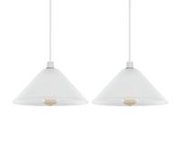 Pair of White Ceiling Pendant Shade