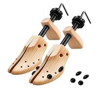 Pair of Wooden Shoe Stretcher,Adjustable Shoe Trees for Men and Women Wood Shoe Shaper Expander Stretch Length & Width Man's Size 9 to 13 Woman's Size 10 to 13.5 (Large)