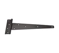 Pair of ZEROplus 300mm Black Japanned Mild Steel Strong Tee Hinge, for Garden Gates, Sheds, Z120T