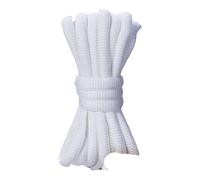 [PAIR] Oval Round Shoe laces, 6mmx140cm, Soft Trainer Lace, Sneaker Lace, Polyester Knit, Sports, Casual, Hiking, Mountaineering, Walking, Running (White)