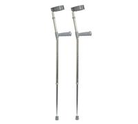 PAIR PVC Wedge Handled Elbow Crutch - 14+3 Height Settings - 222kg Weight Limit