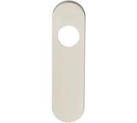 PAIR Radius Lock Latch Plate Cover 170 x 45 x 8mm Satin Stainless Steel