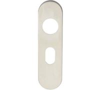 PAIR Radius UK Oval Cylinder Plate Cover 170 x 45 x 8mm Satin Steel