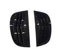 Pair Rear Window Side Vent Shutter Louver Cover Trim Compatible For Peugeot 208 2018-2024 Car Accessories Auto Parts Carbon