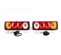 Pair Recovery Rear Truck Trailer Tail Lights Caravan Bulbs Operating Lamps Lorry