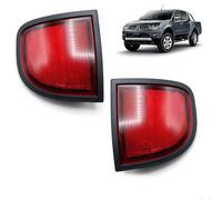 Pair Red Rear Bumper Reflector Light Lens For Mitsubishi L200 2005-2015 Tail Lamp W/O Bulbs Right & Left Side UK