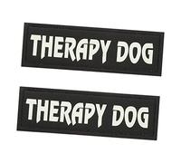 Pair Reflective Decoration Leather Vest Patch Dog for Pet Harness