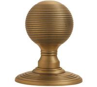 PAIR Round Textured Mortice Door Knob 50mm Diameter Bronze Beehive Handle