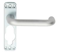 Pair Safety Lever on Inner Backplate - 152mm Door Handle - Satin Aluminium | Lever on Backplate Door Handle - Internal Door Hardware - Lock, Euro, Oval and Latch Options Available