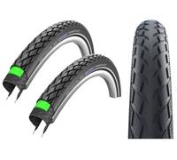 PAIR Schwalbe MARATHON 26 x 1.50 Greenguard Black Reflex Mountain Bike TYRES