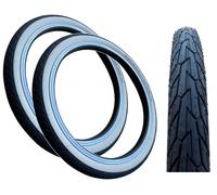 PAIR Schwalbe ROAD CRUISER 700 x 35c WHITE WALL Hybrid Bike Smooth Road TYRES