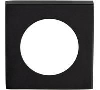PAIR Screw On Square Rose Cover Plates 52 x 52mm 10mm Depth Matt Black